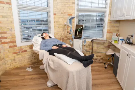 Patient consultation for Emface at Eternal Wellness Medical Spa Traverse City