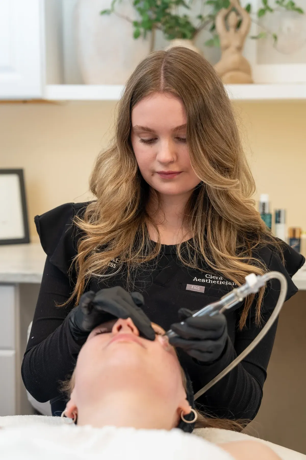 Confident patient portrait after HydraFacial at Eternal Wellness Traverse City