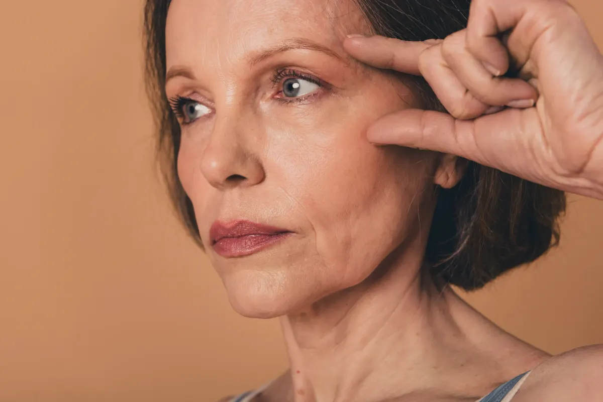 Patient concerned about facial volume changes consulting at Eternal Wellness Medical Spa