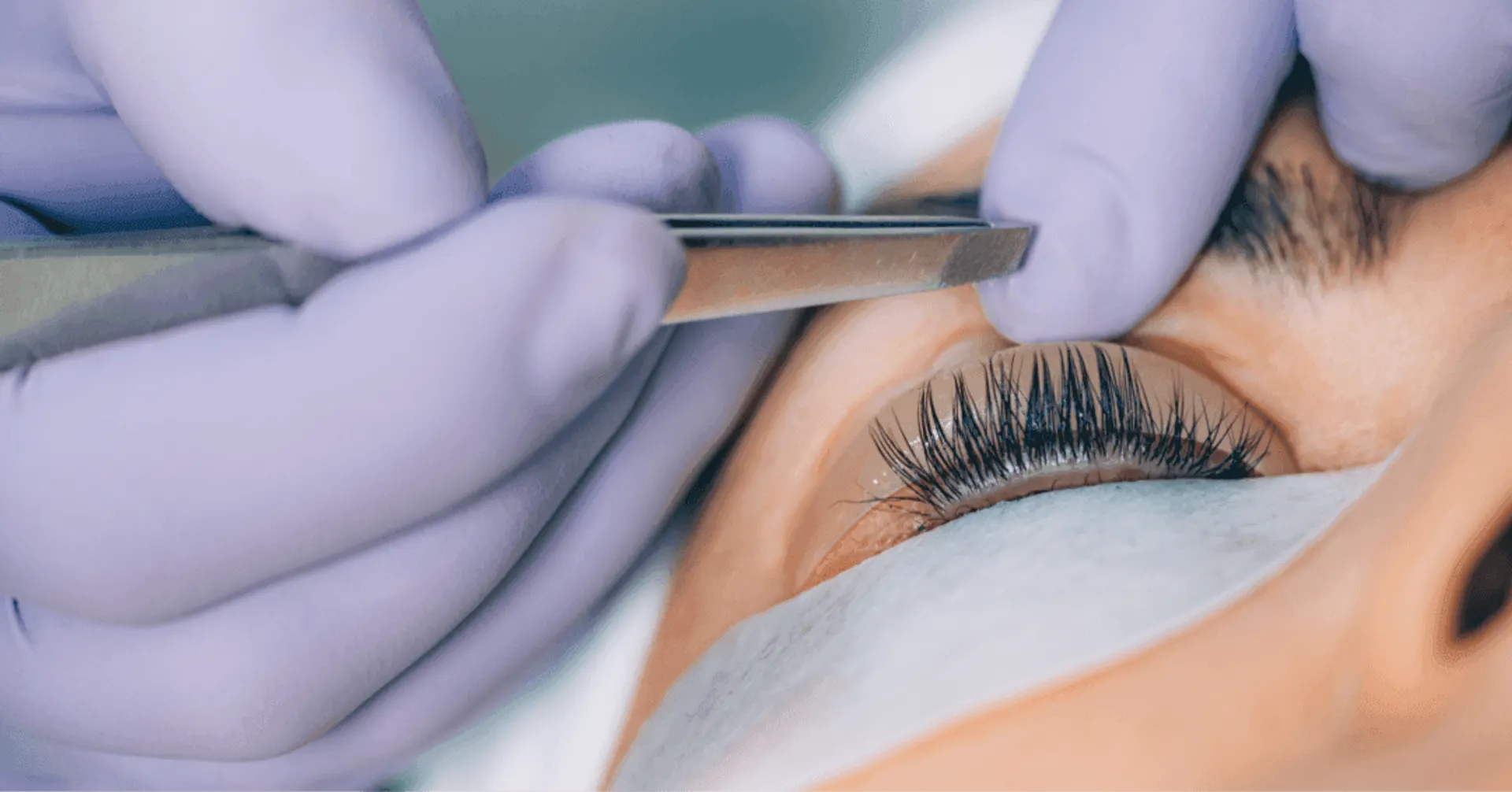 Abstract soft gradient background representing lash enhancement and beauty