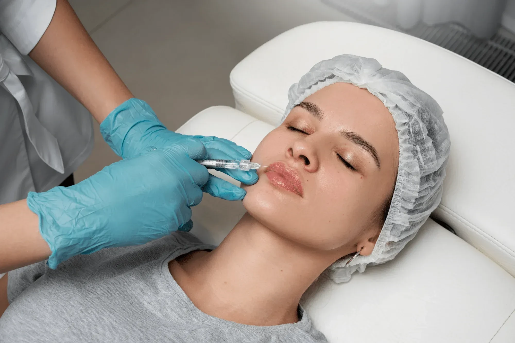 Close-up of natural lip filler results at Eternal Wellness Medical Spa in Traverse City Michigan showing subtle, balanced lip enhancement by Brittnee Keyes FNP-C