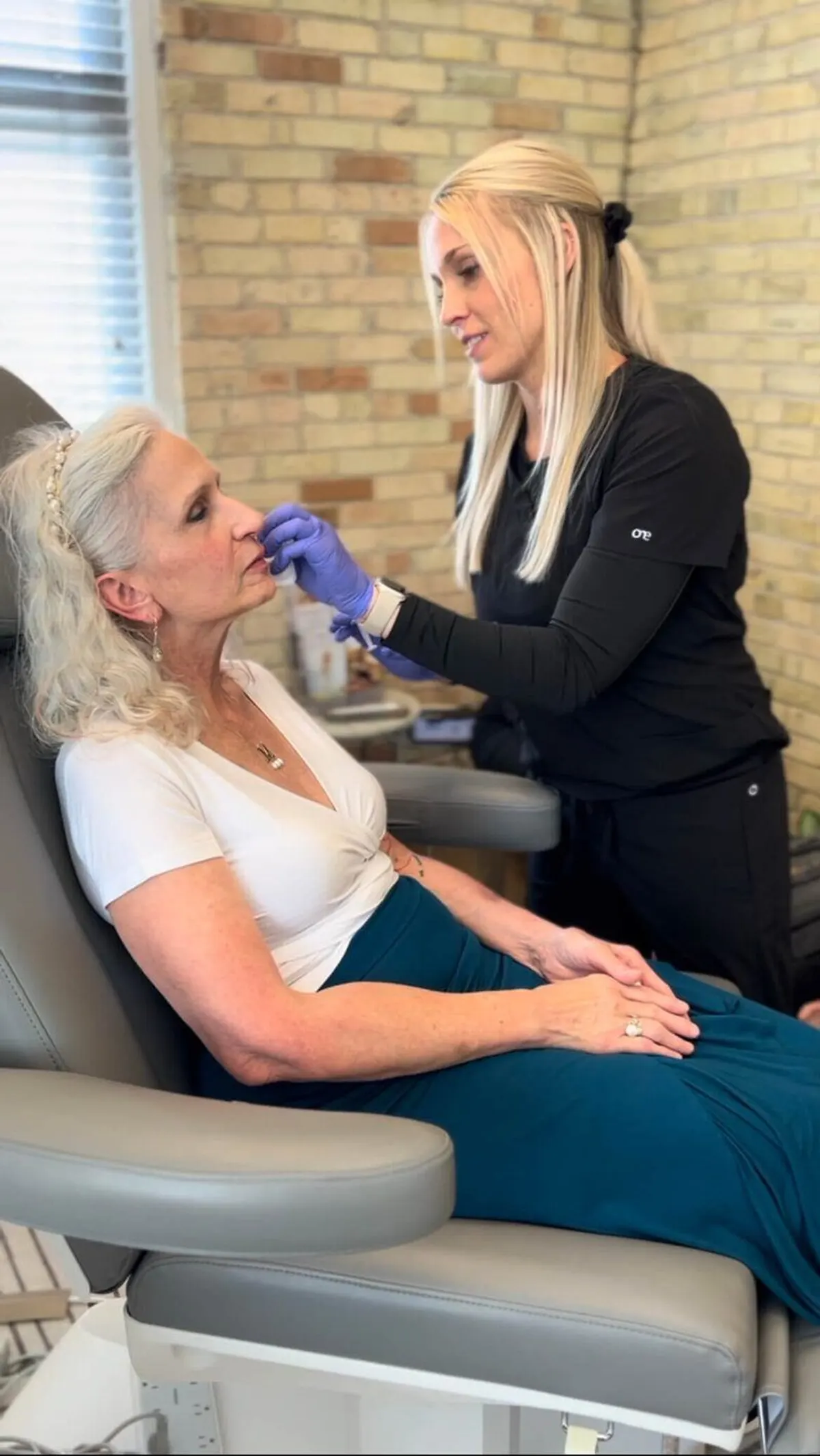 Confident patient portrait after Sculptra at Eternal Wellness Traverse City